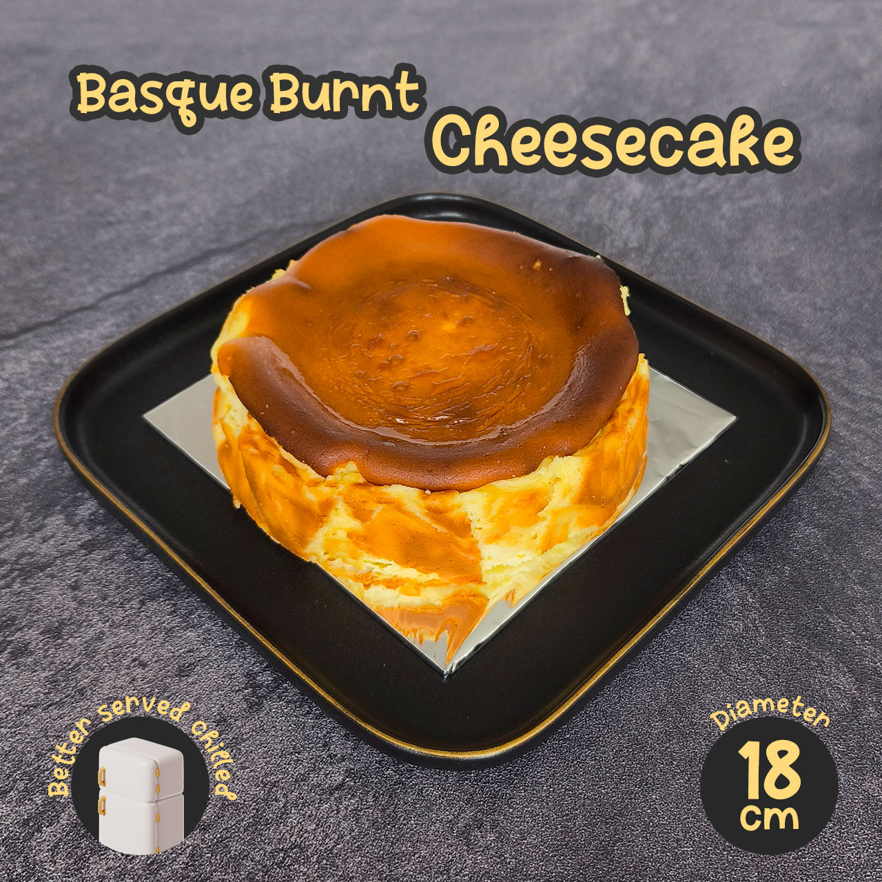Basque Burnt Cheesecake 1 Loyang 18cm